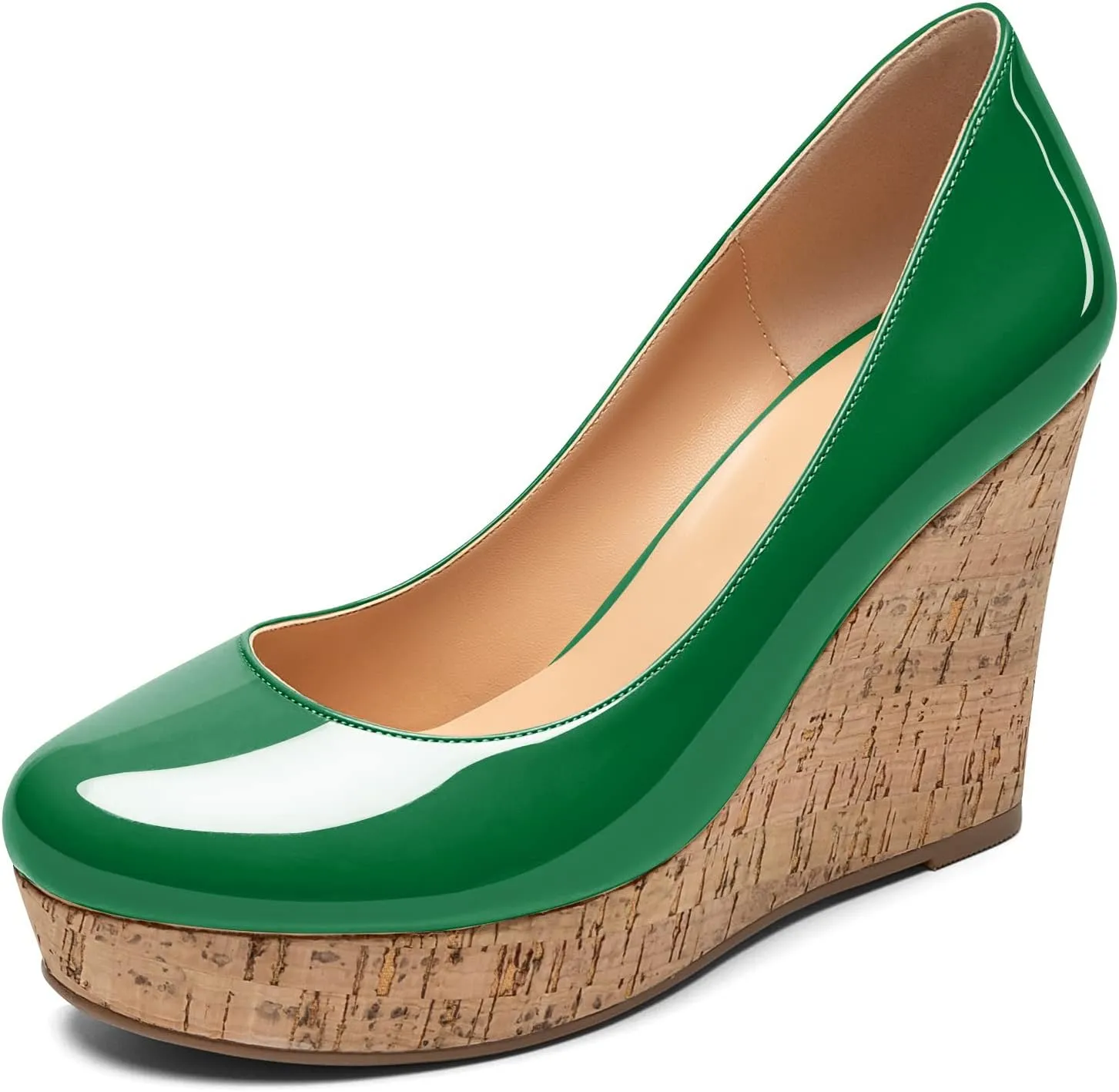 Soireelady Women's Platform Wedges Heel Pumps Slip on Platform High Heel Wedge Pump Shoes