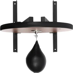 Speed Bag Platform, 360°Rotatable Speed Bag Platform Kit, Adjustable Speed Heavy Duty Boxing Training Equipment with Punching Ball for Boxing and Fitness Enthusiasts (Black)