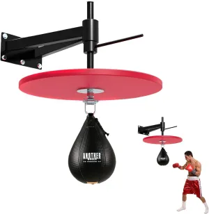 Speed Bag Platform Heavy-Duty Steel Frame Adjustable Height with Speed Bag Swivel and Ball for Professional Boxing Training, Fitness Workouts, and Home Gym