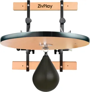 Speed Bag Platform Speed Bag Stand for Boxing Punching Practice Includes Height Adjustable Mount Speedbag and Air Pump 360° Swivel 24 Inch Board
