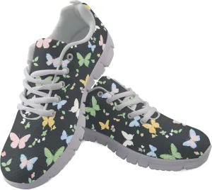 Sports Trainer Running Shoes for Women Teens Girls Causal Travel Sneaker Walking Low Heel Lace up Breathable Flexible