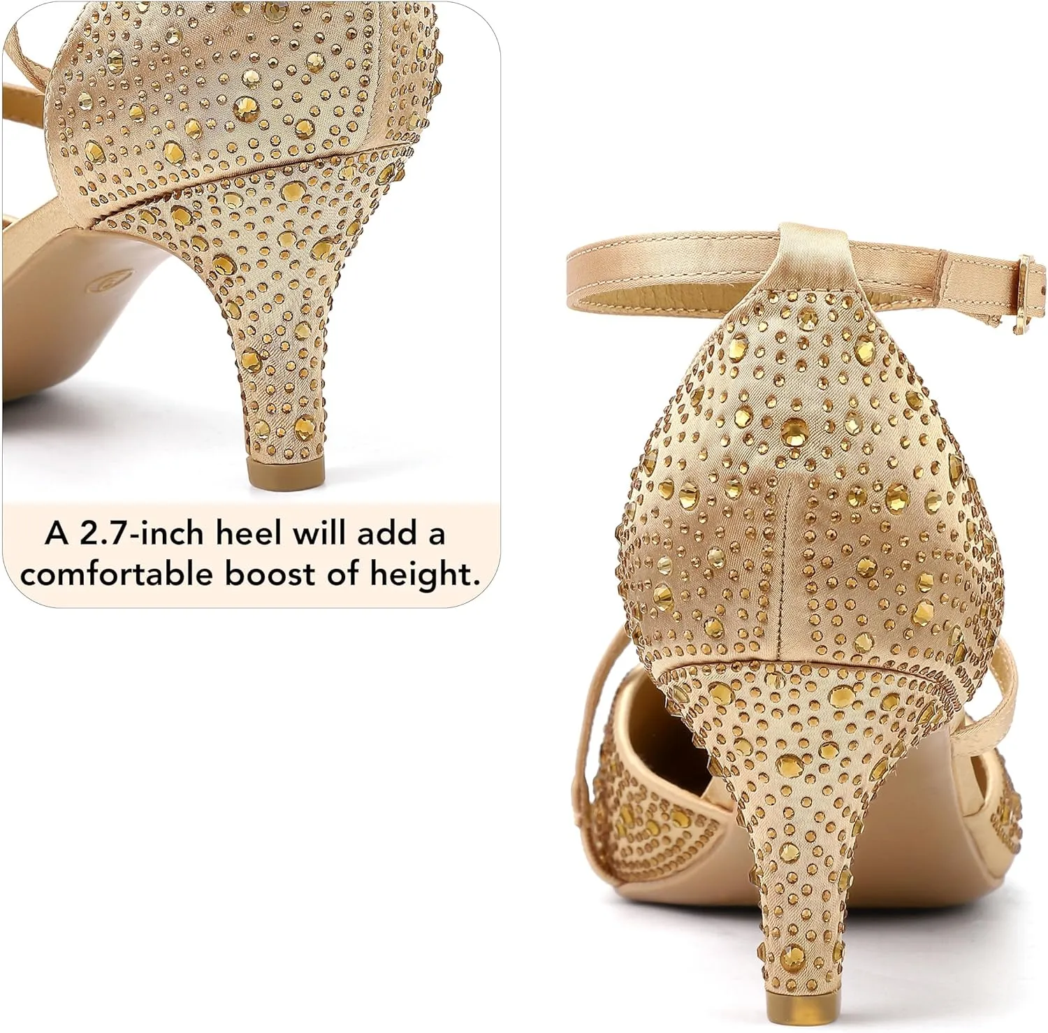 SPR&JOY Women's Pumps Comfort Closed Toe Low Heel Pump Dress Office Wedding Shoes for Women