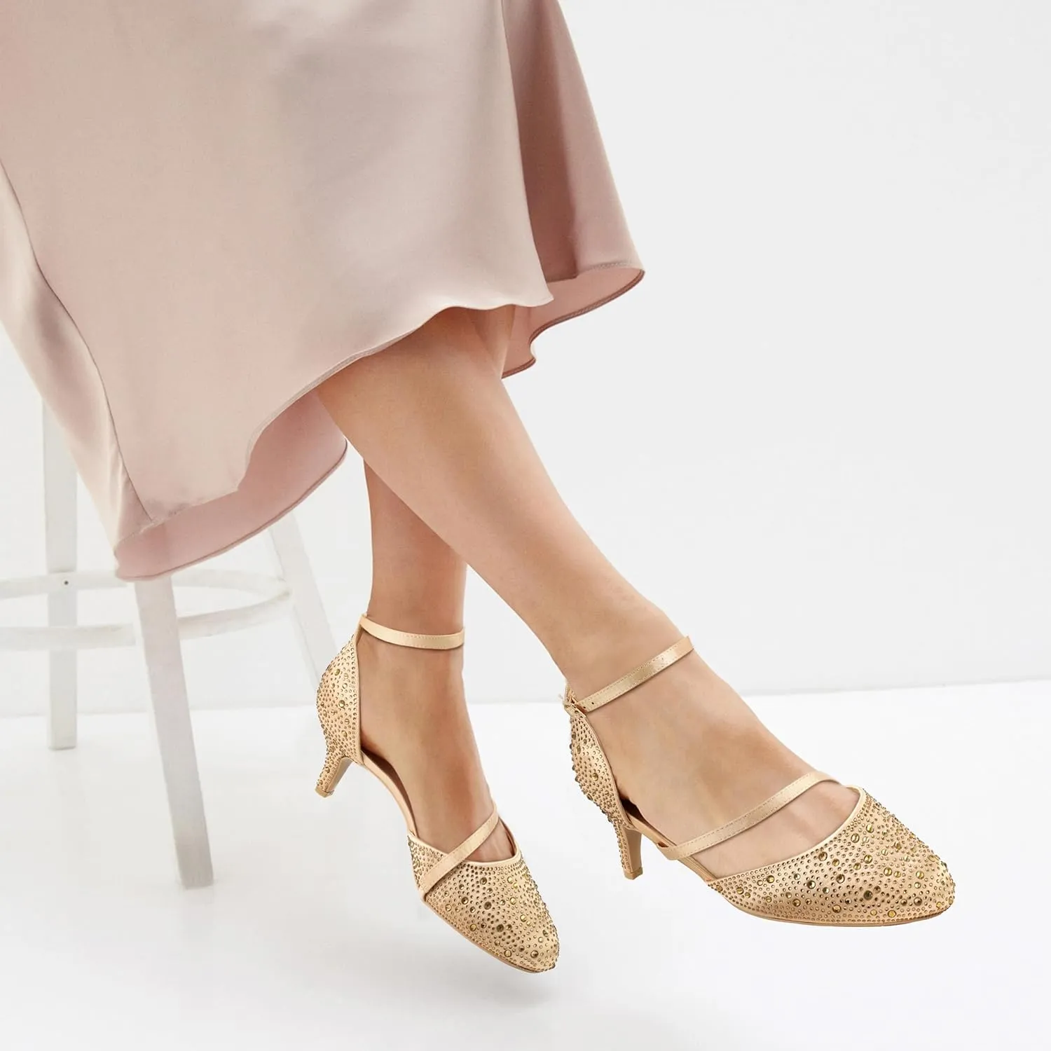 SPR&JOY Women's Pumps Comfort Closed Toe Low Heel Pump Dress Office Wedding Shoes for Women