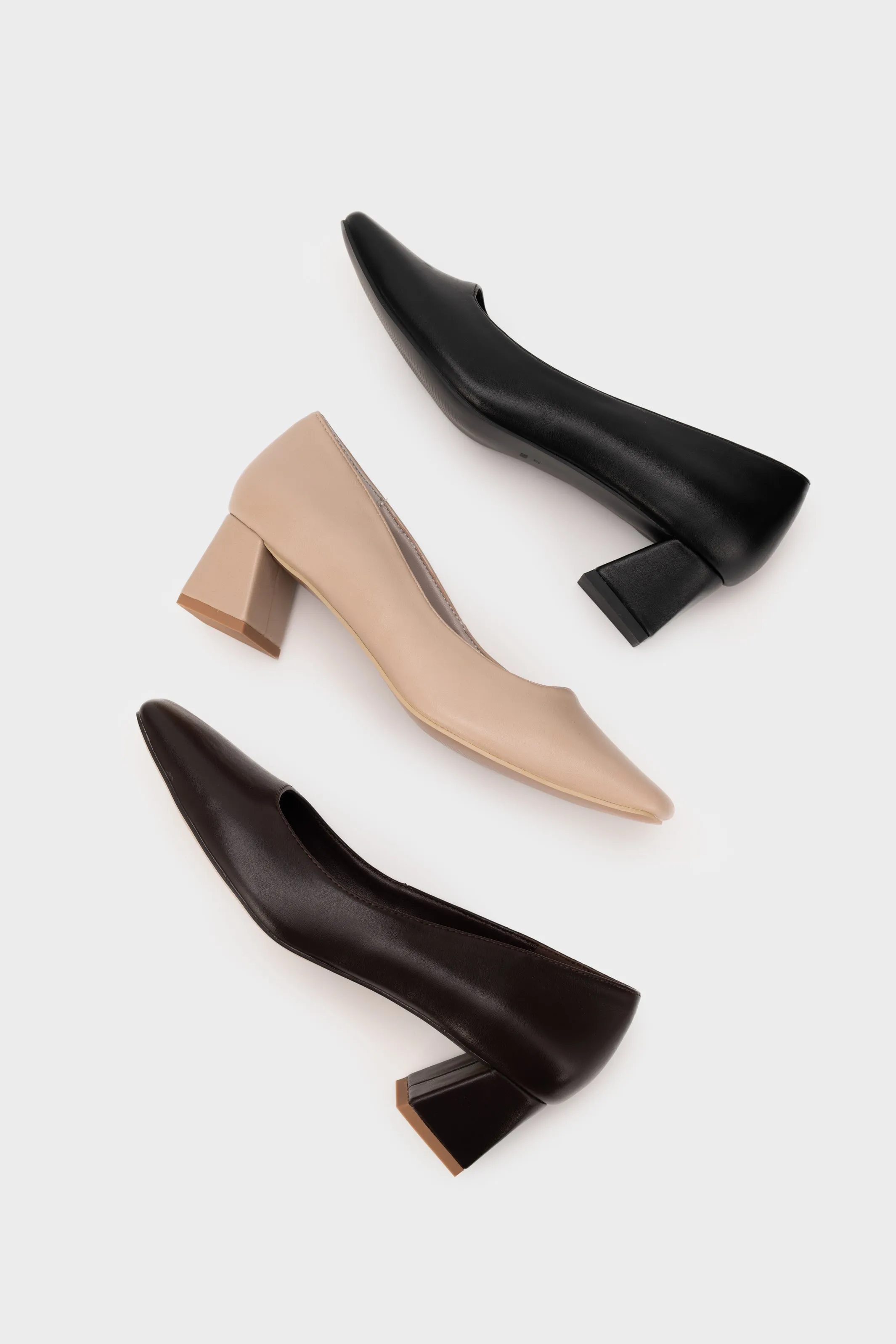 SQUARE TOE CHUNKY HEEL PUMP