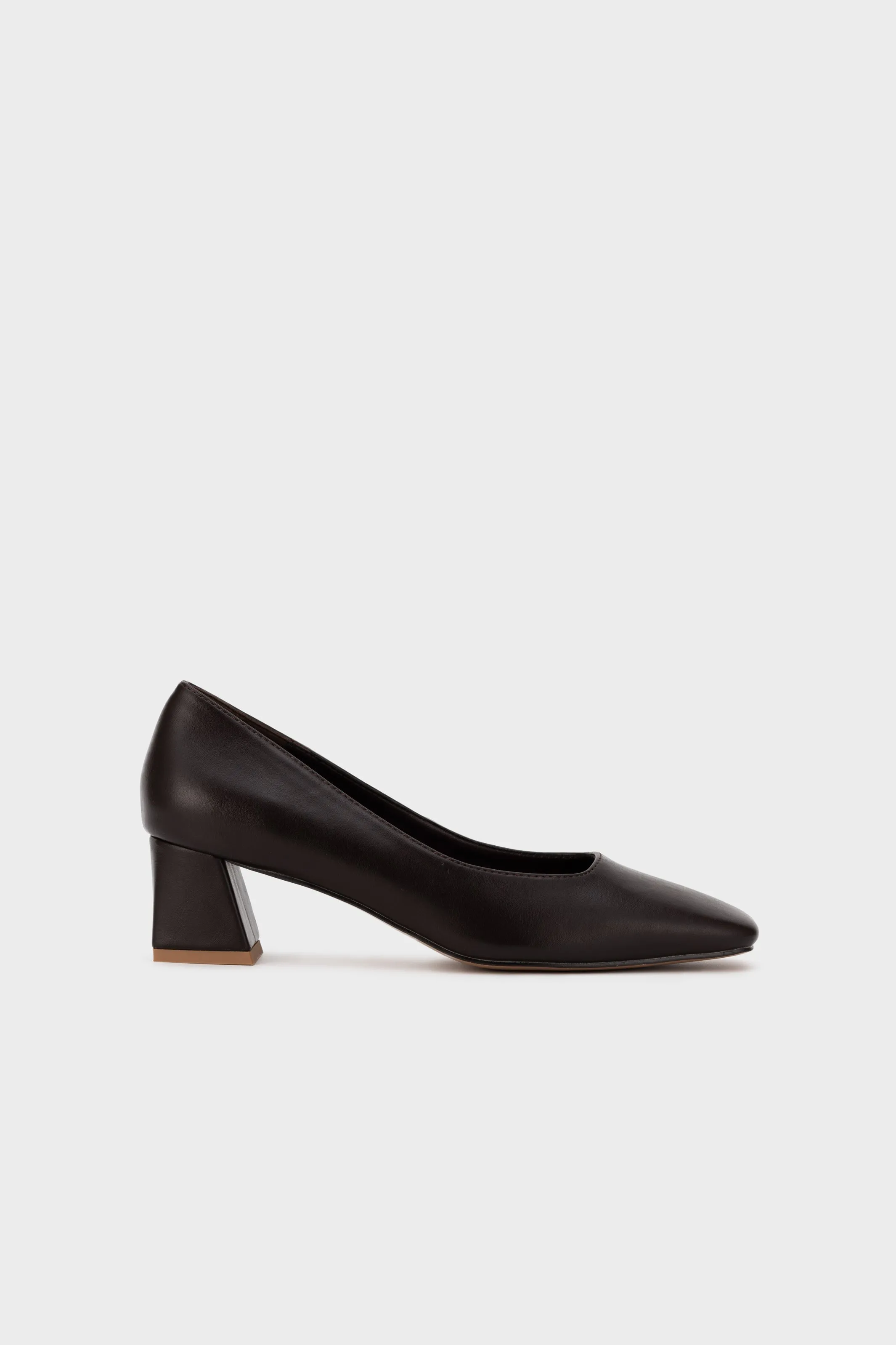 SQUARE TOE CHUNKY HEEL PUMP