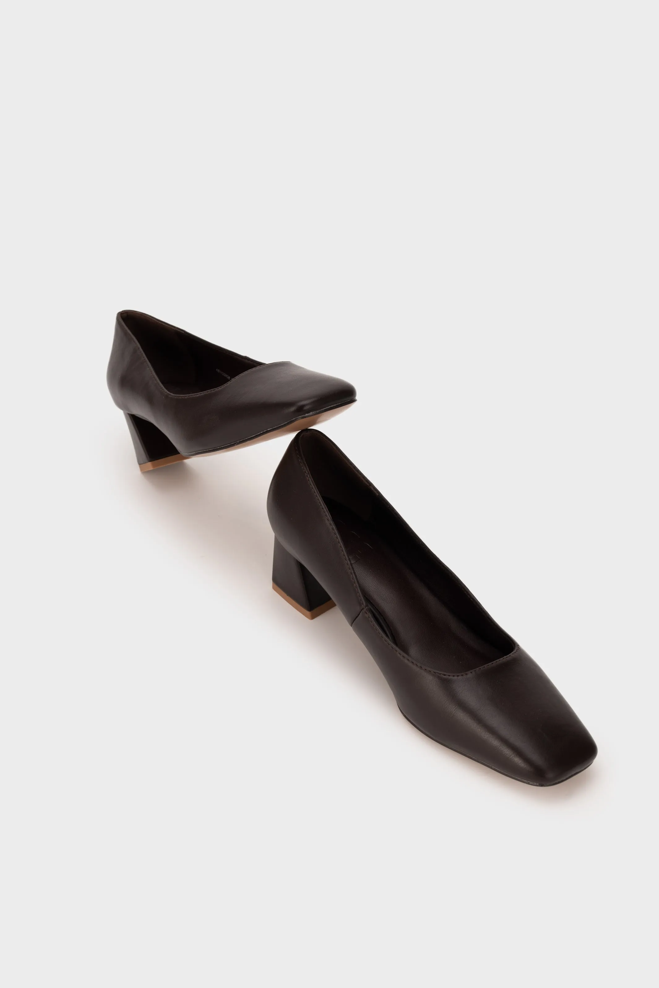 SQUARE TOE CHUNKY HEEL PUMP