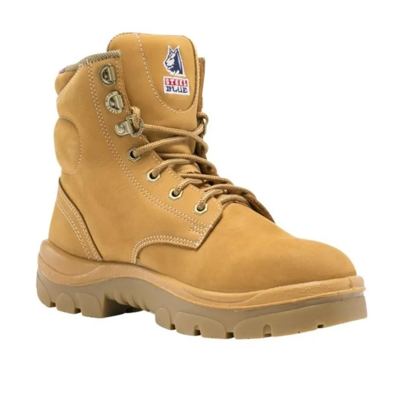 Steel Blue Argyle Ladies Lace-up Steel Cap Safety Work Boot