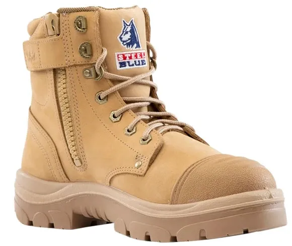Steel Blue Argyle Zip/Lace Safety Boot   Scuff - 312652