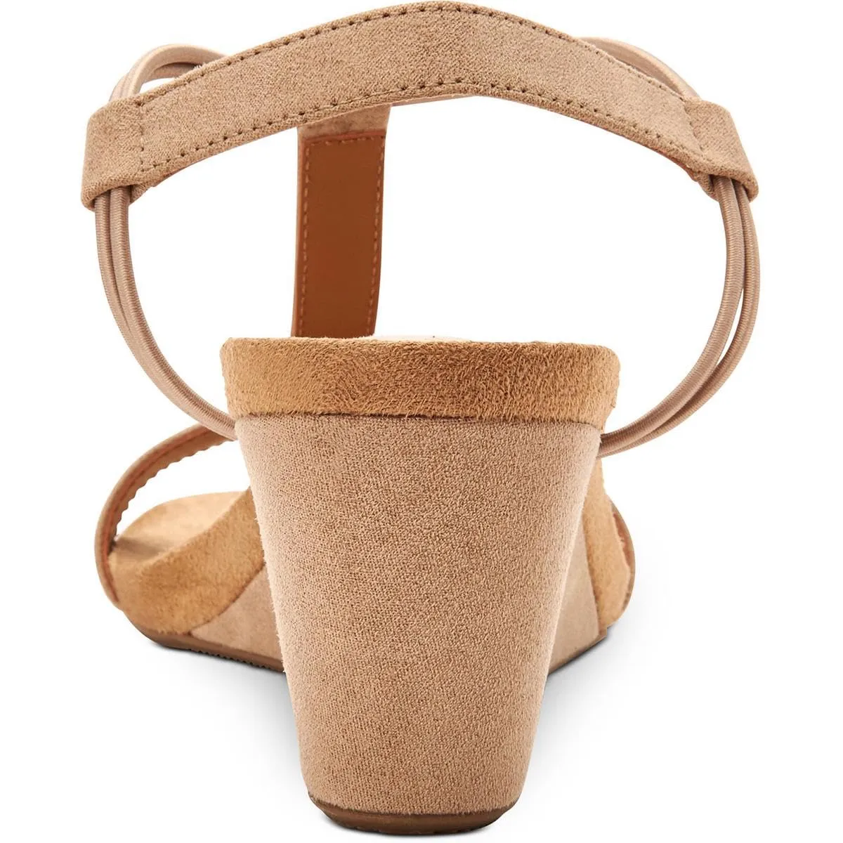 Style & Co. Womens Mulan T-strap Open Toe Wedge Sandals Tan 11 Medium (B,M)