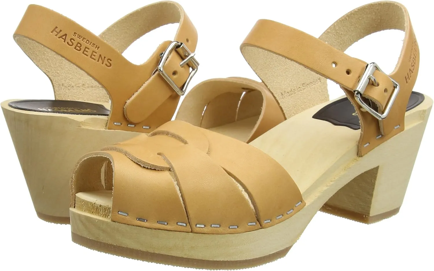 swedish hasbeens Women's Peep Toe high Heeled Sandal