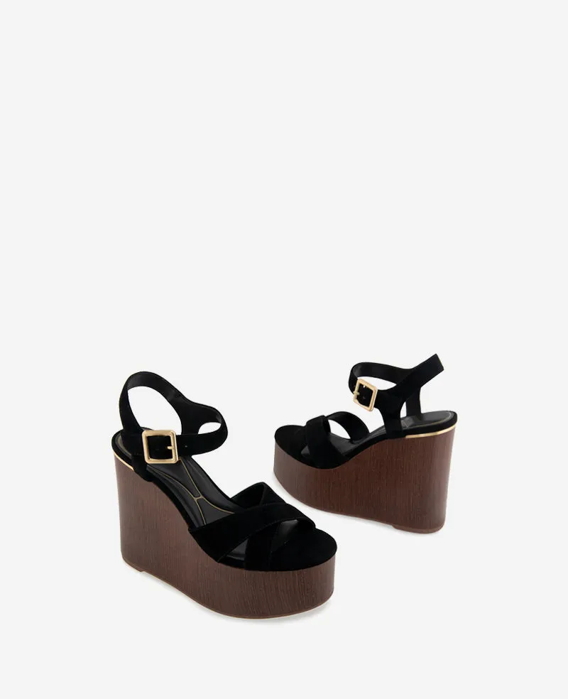 Taelyn Suede Platform Wedge Sandal