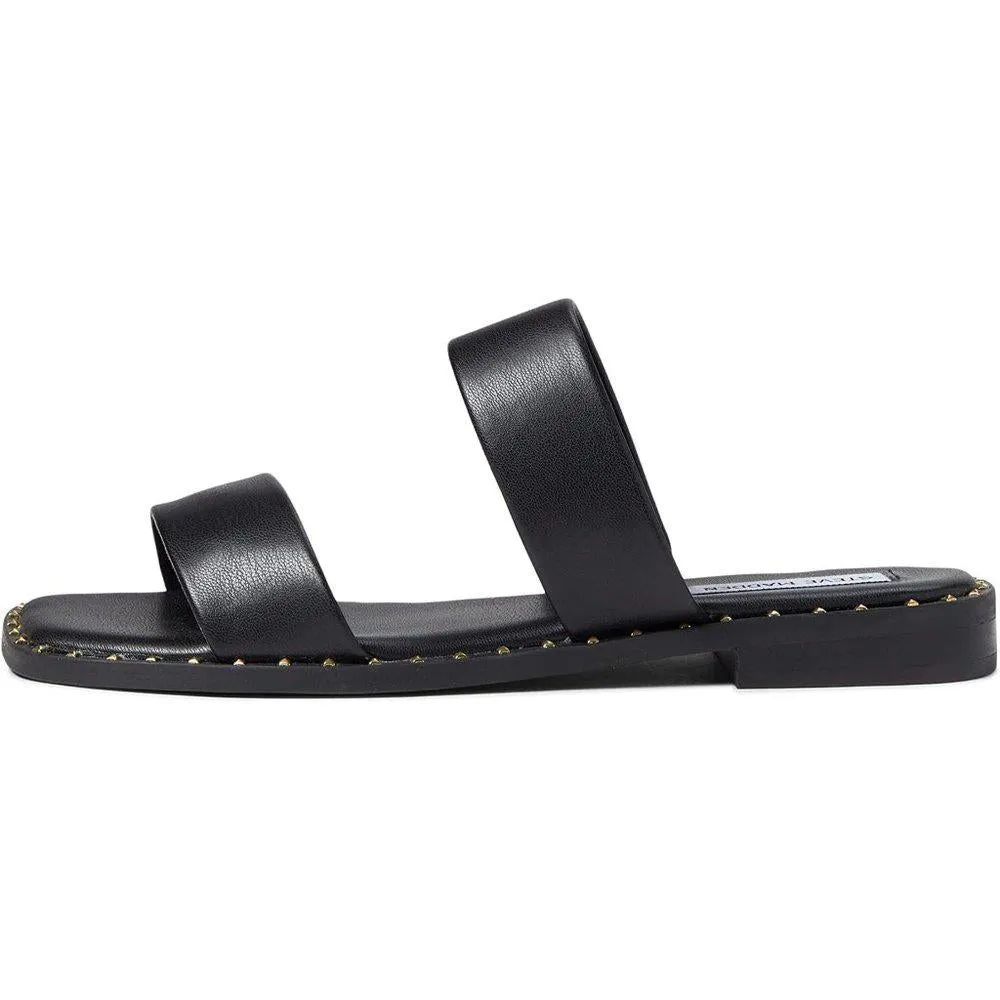 Talented Black Studded Flat Sandals