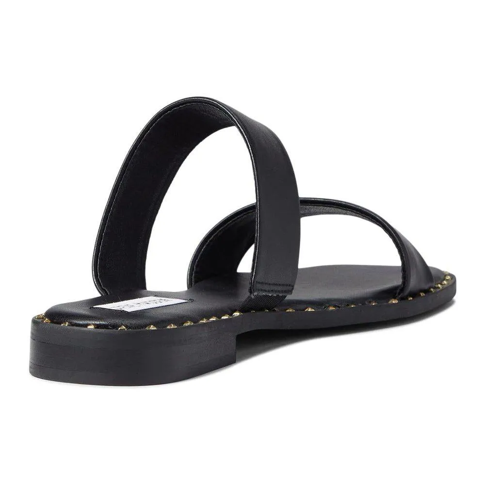 Talented Black Studded Flat Sandals