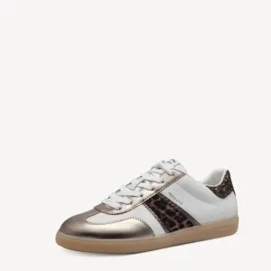 Tamaris Animal Print and White Trainer