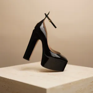 Tan-Go patent-leather platform pump 180mm