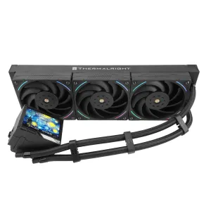 Thermalright Mjolnir Vision 360 ARGB Black CPU Water Cooler,3 PWM Fans Water Cooling System with 2000PRM,for AM4/AM5&Intel LGA1851/1700, Magnetic Detachable LCD Screen with 320 * 240 Resolution