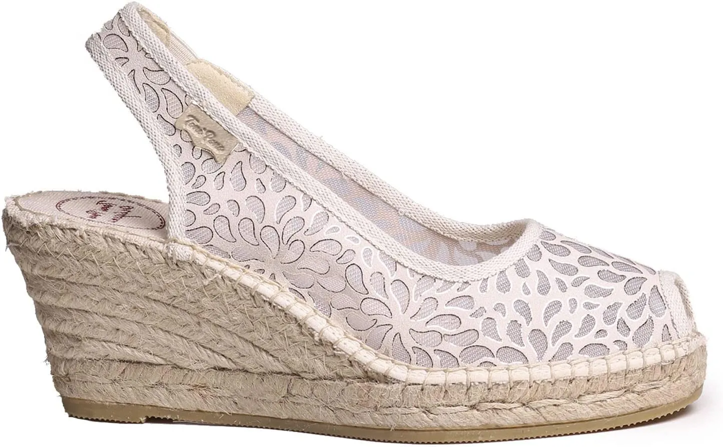 TONI PONS BEA-IK – Vegan Style Peep Toe Espadrille for Women Made of Synthetic Material.