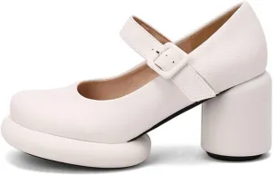 Touslecos Mary Jane Shoes Women Chunky Heal Platform Fashion Ankle Strap Round Toe School Uniform Pumps Sweet Lolita Shoes