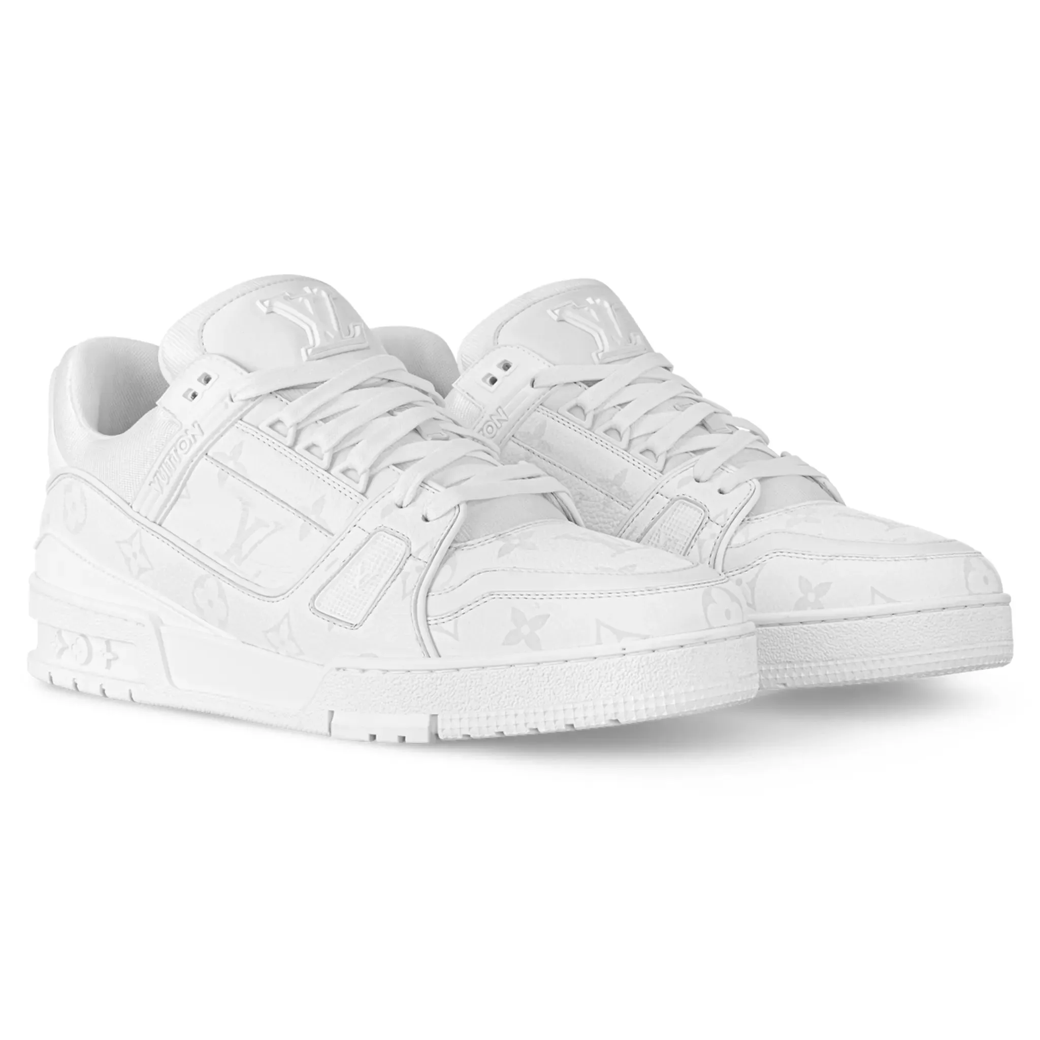 Trainer White Monogram Sneaker