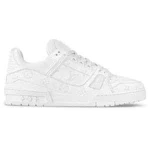 Trainer White Monogram Sneaker
