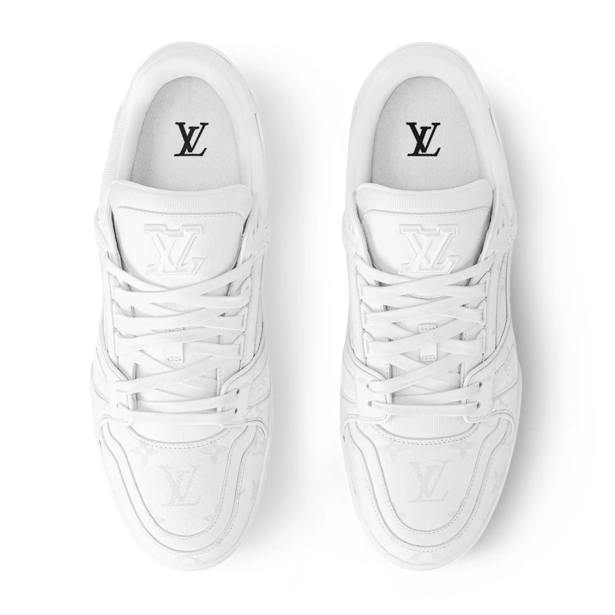 Trainer White Monogram Sneaker