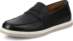 Vance Mens Brantley Penny Loafer Slip-on Perforated Pattern Round-Toe 6mm Vance Comfort System Insole Black 10 Medium Mens US