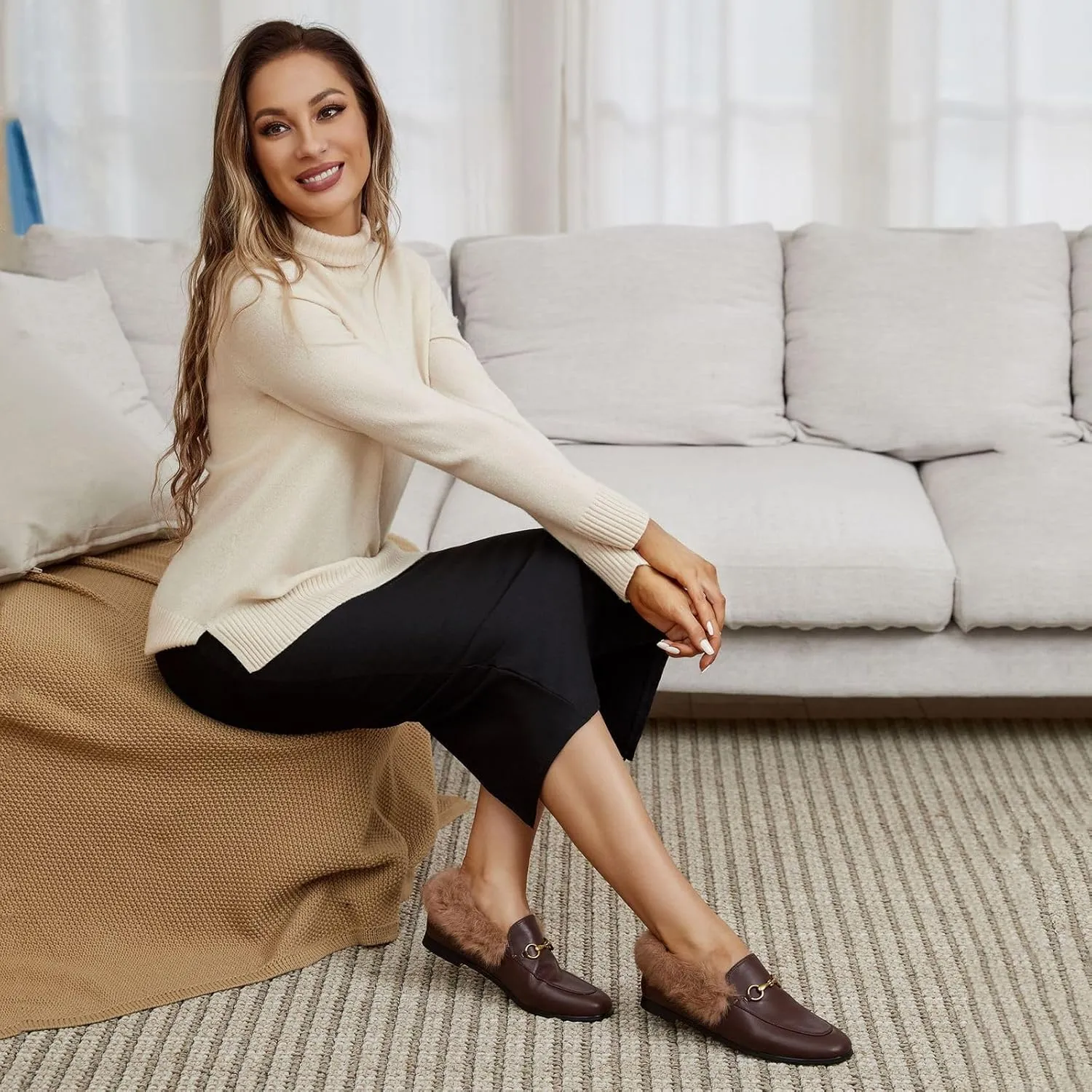 Vertundy Loafers for Womens Low Heel Flats Loafers