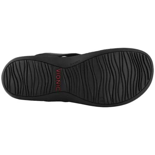 Vionic Women's Bella Toe Post Sandal Black Sandal