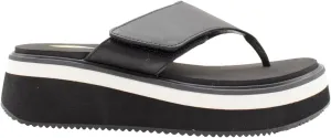 VOLATILE Womens Shiitake Platform Casual Sandals Casual Mid Heel 2-3" - Black