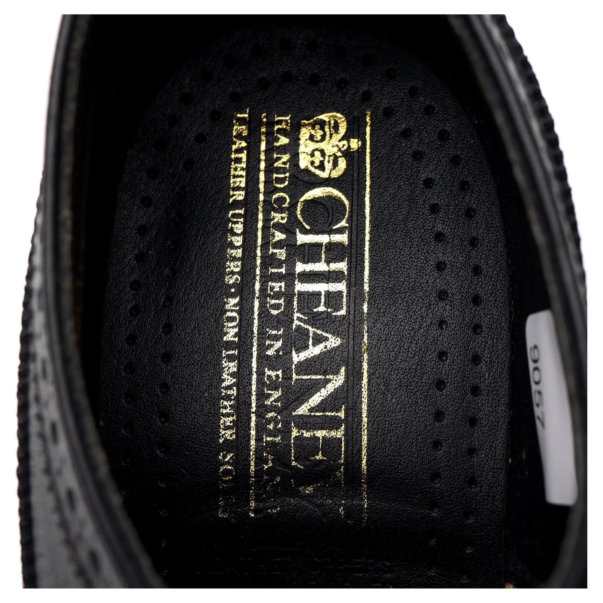 'Walpole' Black Leather Derby Brogues UK 6 F
