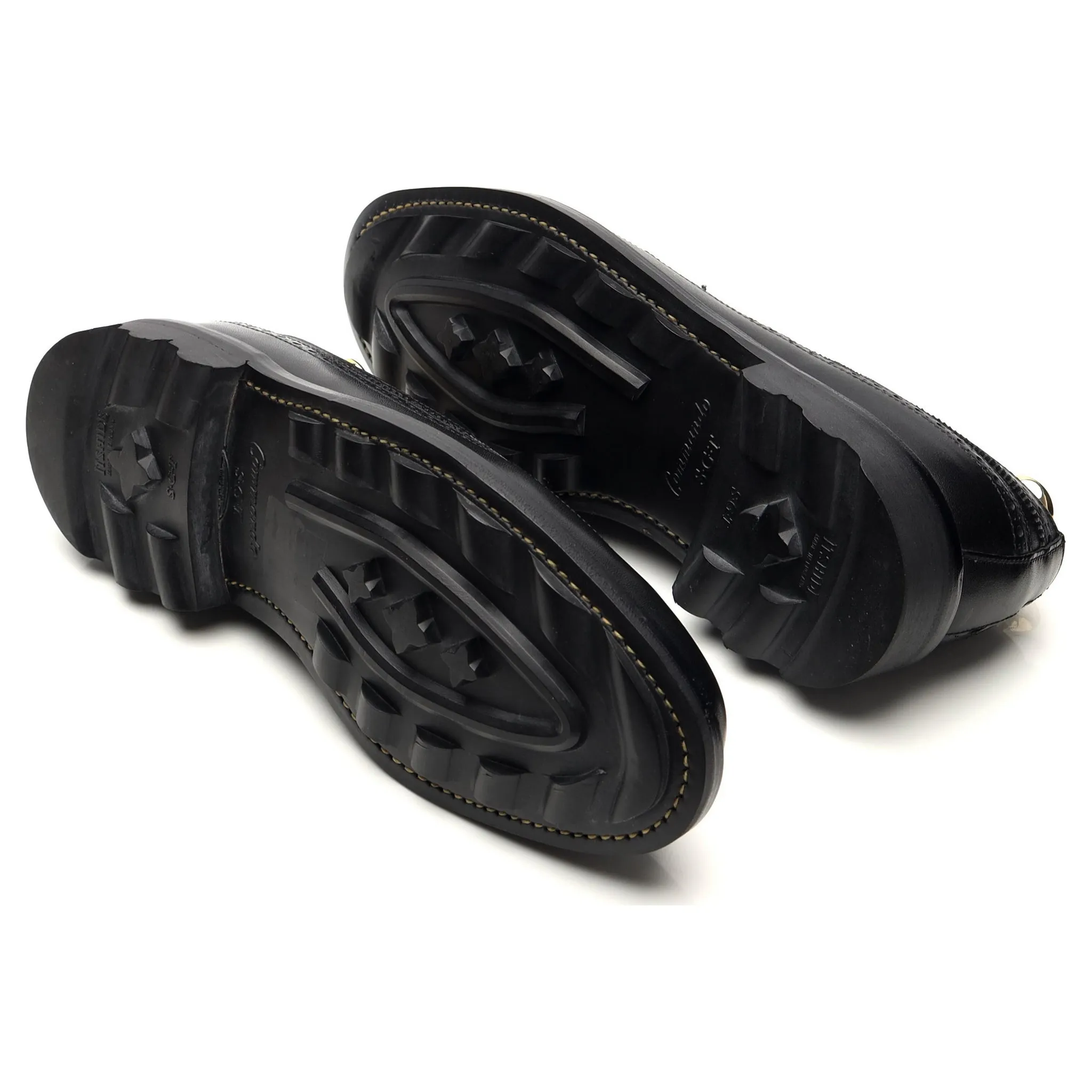 'Walpole' Black Leather Derby Brogues UK 6 F