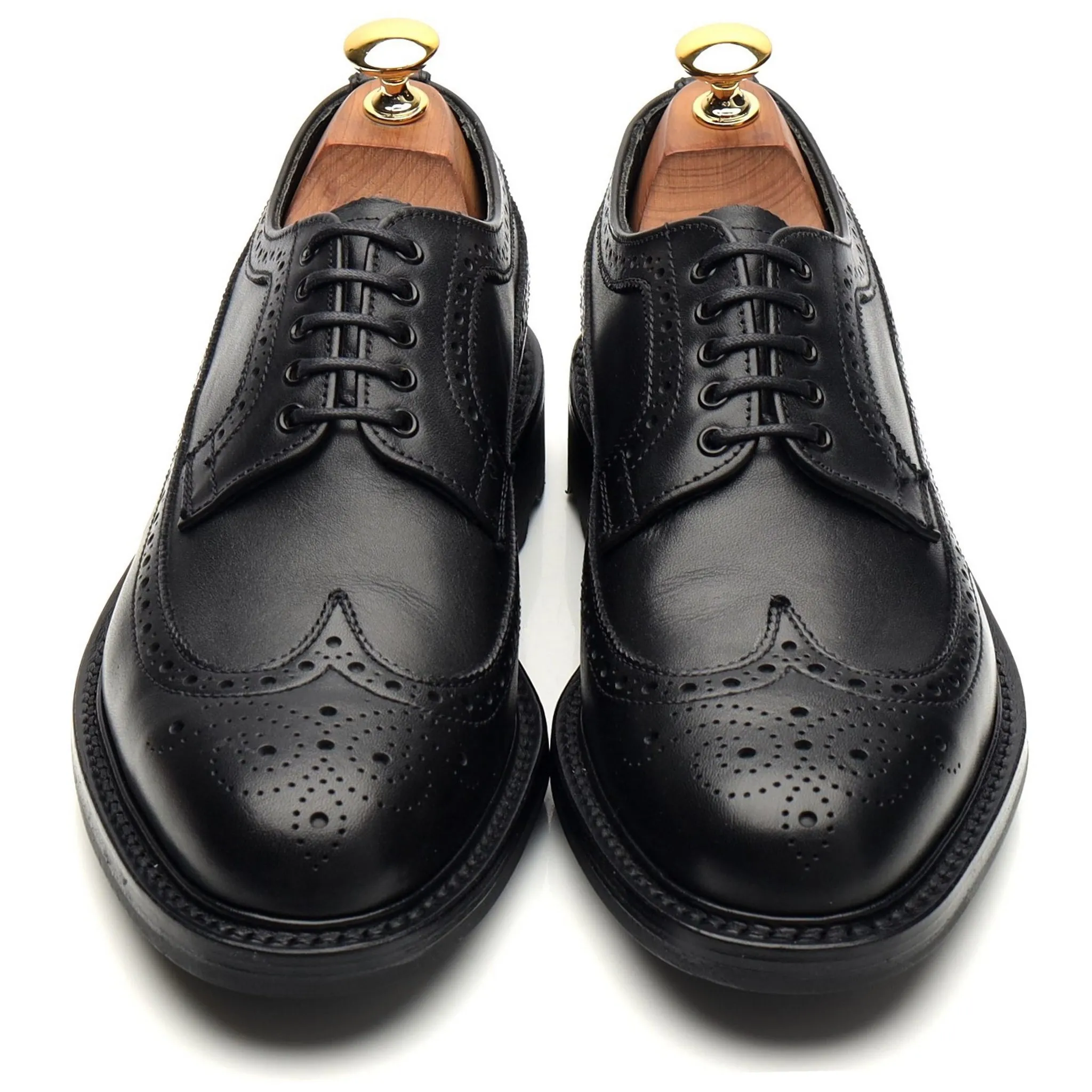 'Walpole' Black Leather Derby Brogues UK 6 F