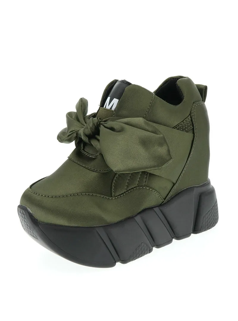 Women High Heel Wedge Shoes Woman Increased Internal