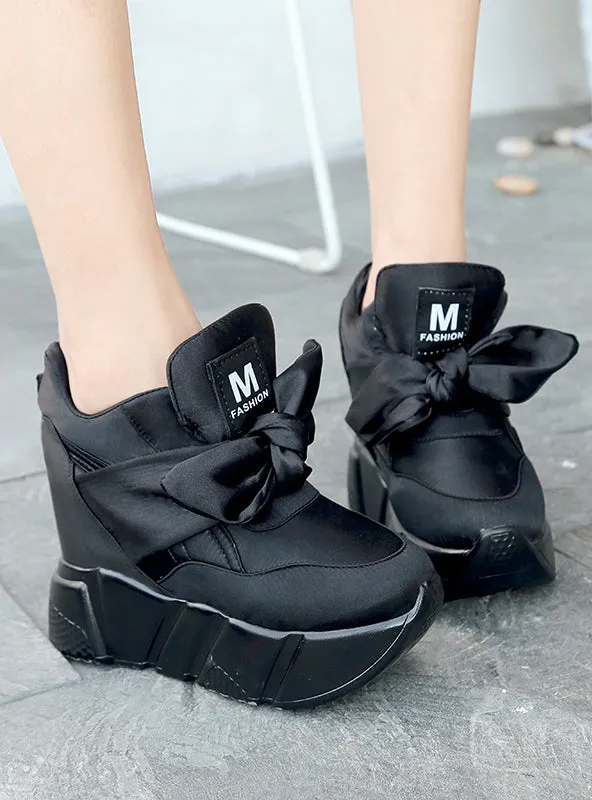 Women High Heel Wedge Shoes Woman Increased Internal