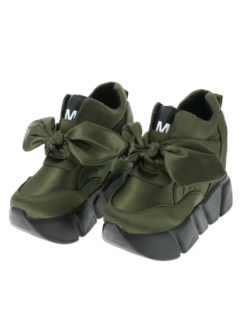 Women High Heel Wedge Shoes Woman Increased Internal