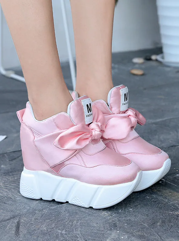 Women High Heel Wedge Shoes Woman Increased Internal