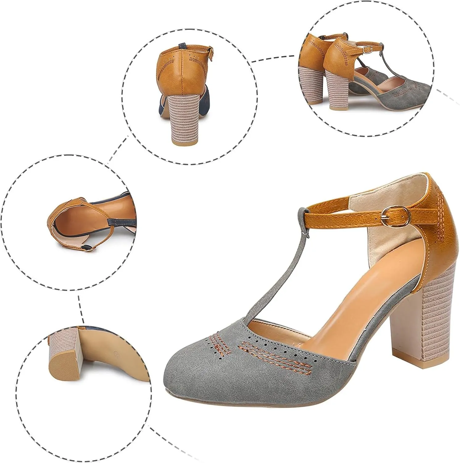 Women's Breathable Sandals Open Toe Ankle Strap Party Dress Pump Shoes Party Dress Sandals Women's Chunky Shoes