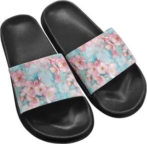 Womens Slide Sandal Lightweight Quick-dry Bathroom Shower Slippers Non Slip Open-toe EVA Slide Shoes Slippers for Bedroom House SizeUS 5-12.5
