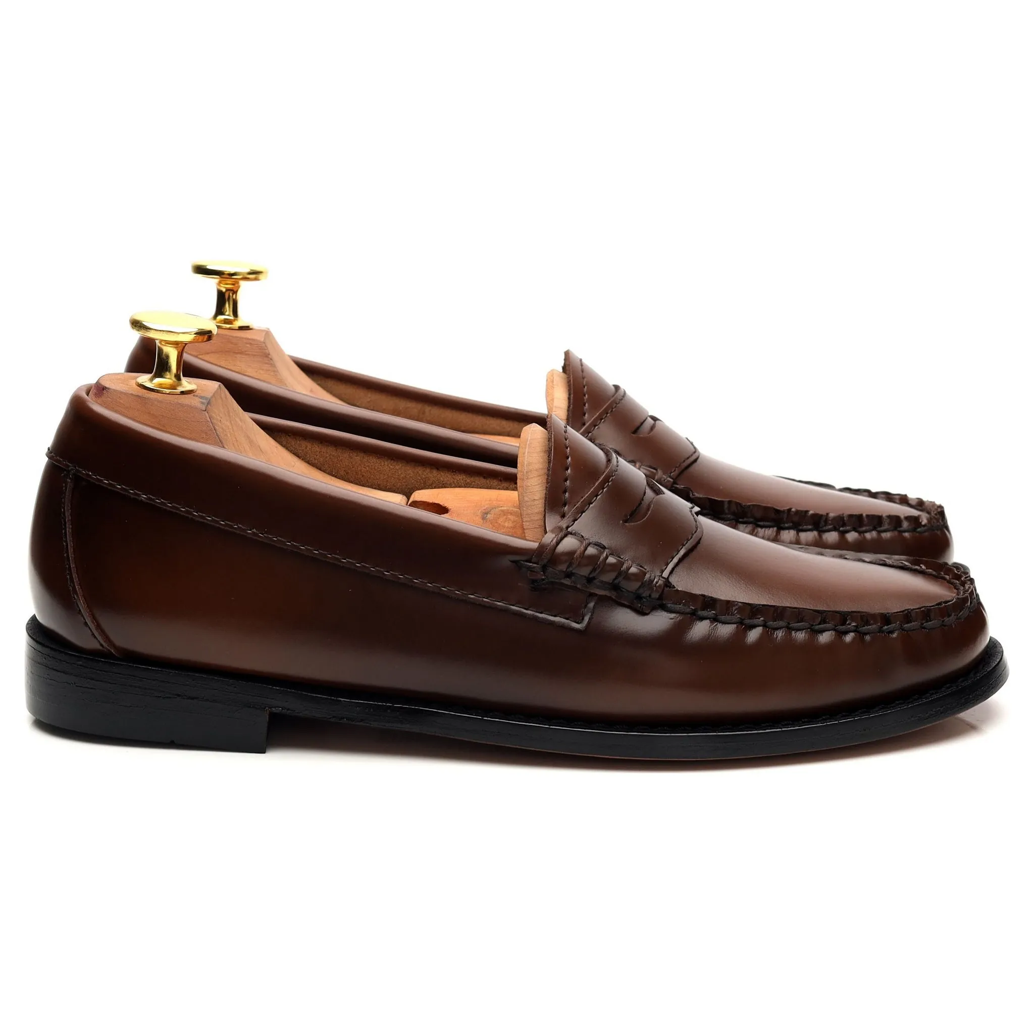 Women's Weejuns Brown Leather Loafers UK 4