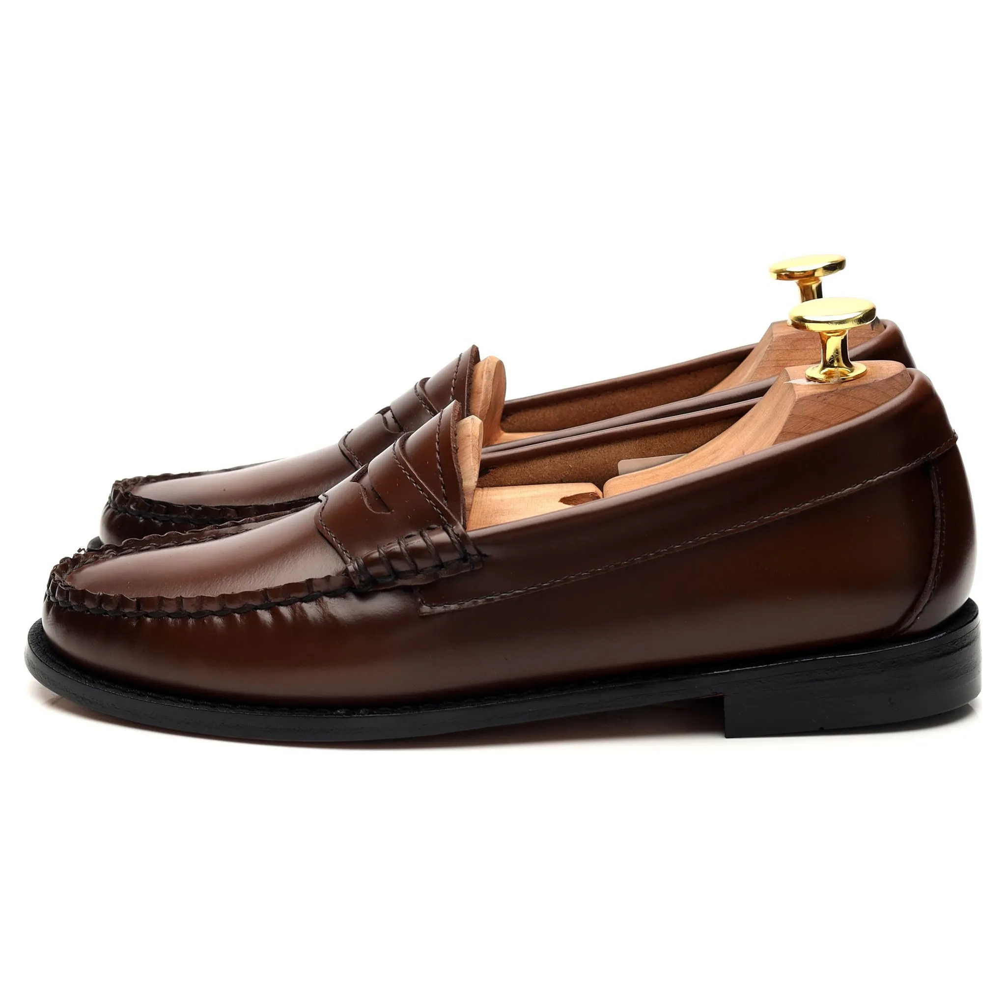 Women's Weejuns Brown Leather Loafers UK 4