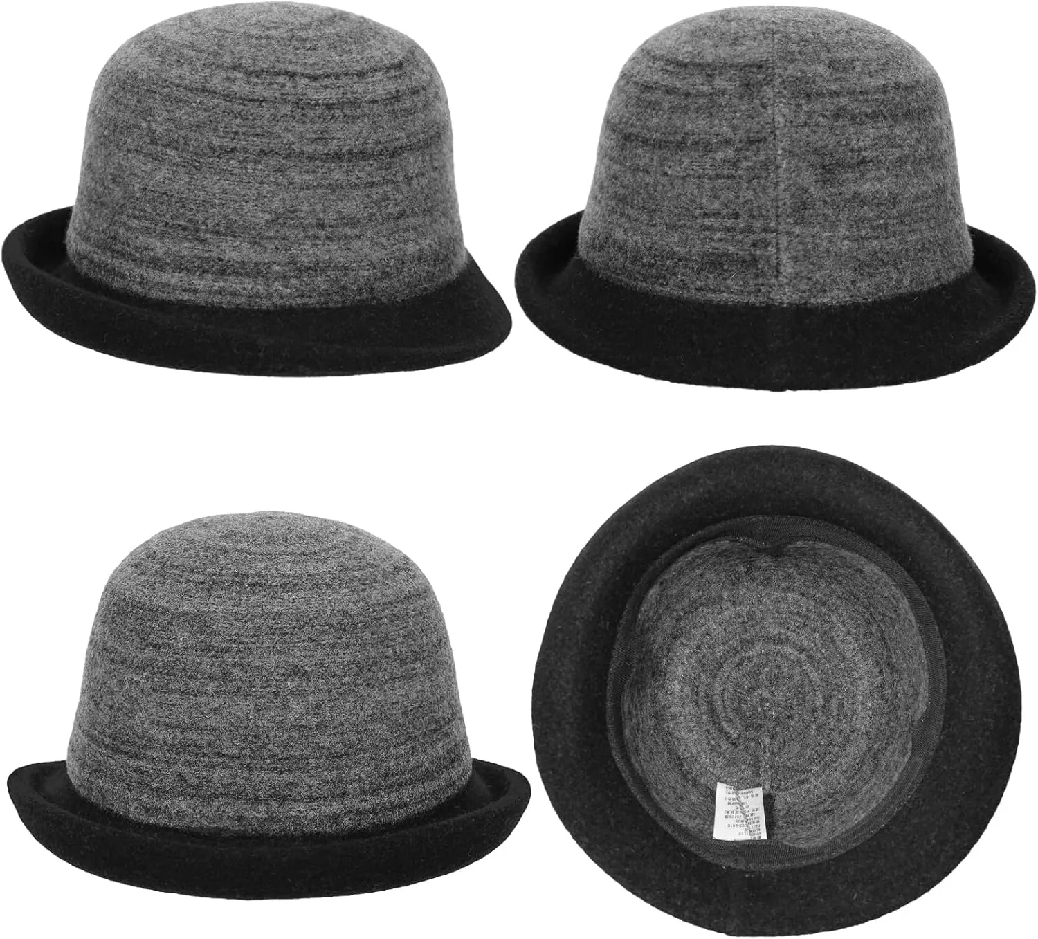 Womens Winter 1920S Vintage Cloche Wool Bucket Hat Packable Ladies Church Derby Party Fashion Cap