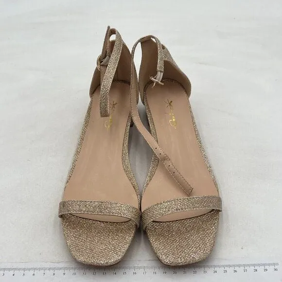 XYD Tan Sandals Low Heels Dress Pump Ankle Strap Open Toe Shoes