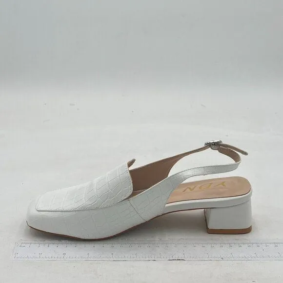 YDN Women Closed Square Toe Block Low Heels Slingback Formal Loafer Dressy Shoes