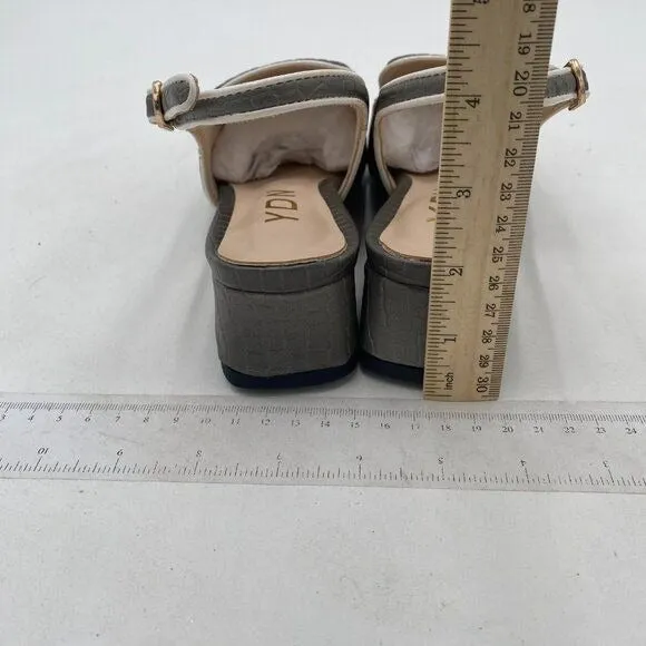 YDN Women Closed Square Toe Block Low Heels Slingback Formal Loafer Dressy Shoes