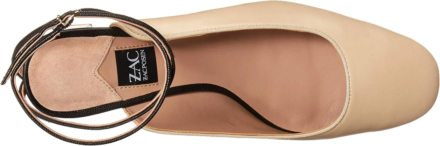 Zac Posen Women's Low Heel Pump with Ankle Wrap