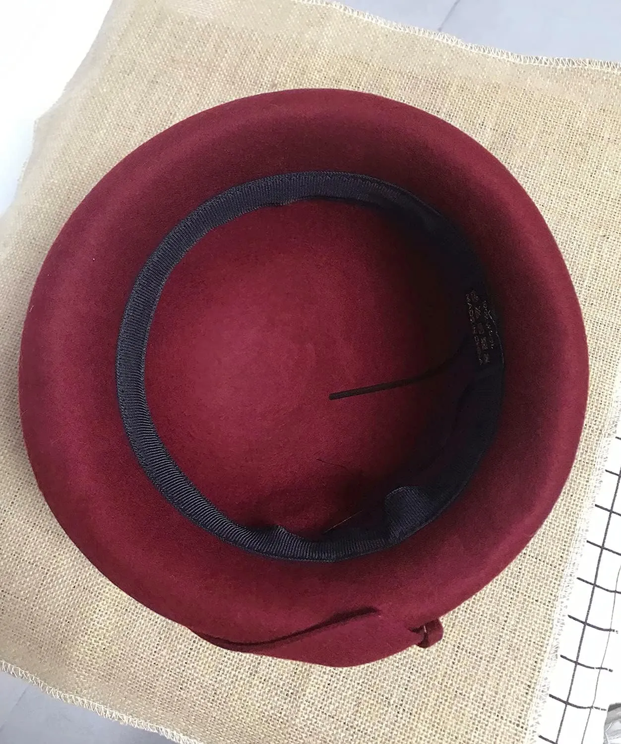 Z&X Wool Felt Veil Fascinator Pillbox Hats for Women Winter Tea Party Church Derby Hat Flower Beret Fedoras